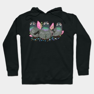 Funny Pigeons illustration Hoodie